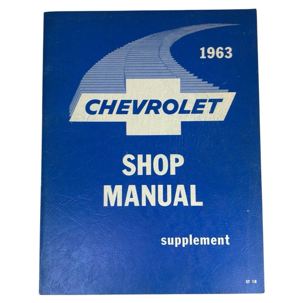 VTG Original 1963 CHEVROLET Shop Manual Book Supplement For Passenger Cars OEM